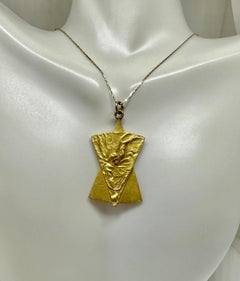 Swimming Medal Art Nouveau Pendant Necklace Olympic Circa 1910 Rare Swimmer