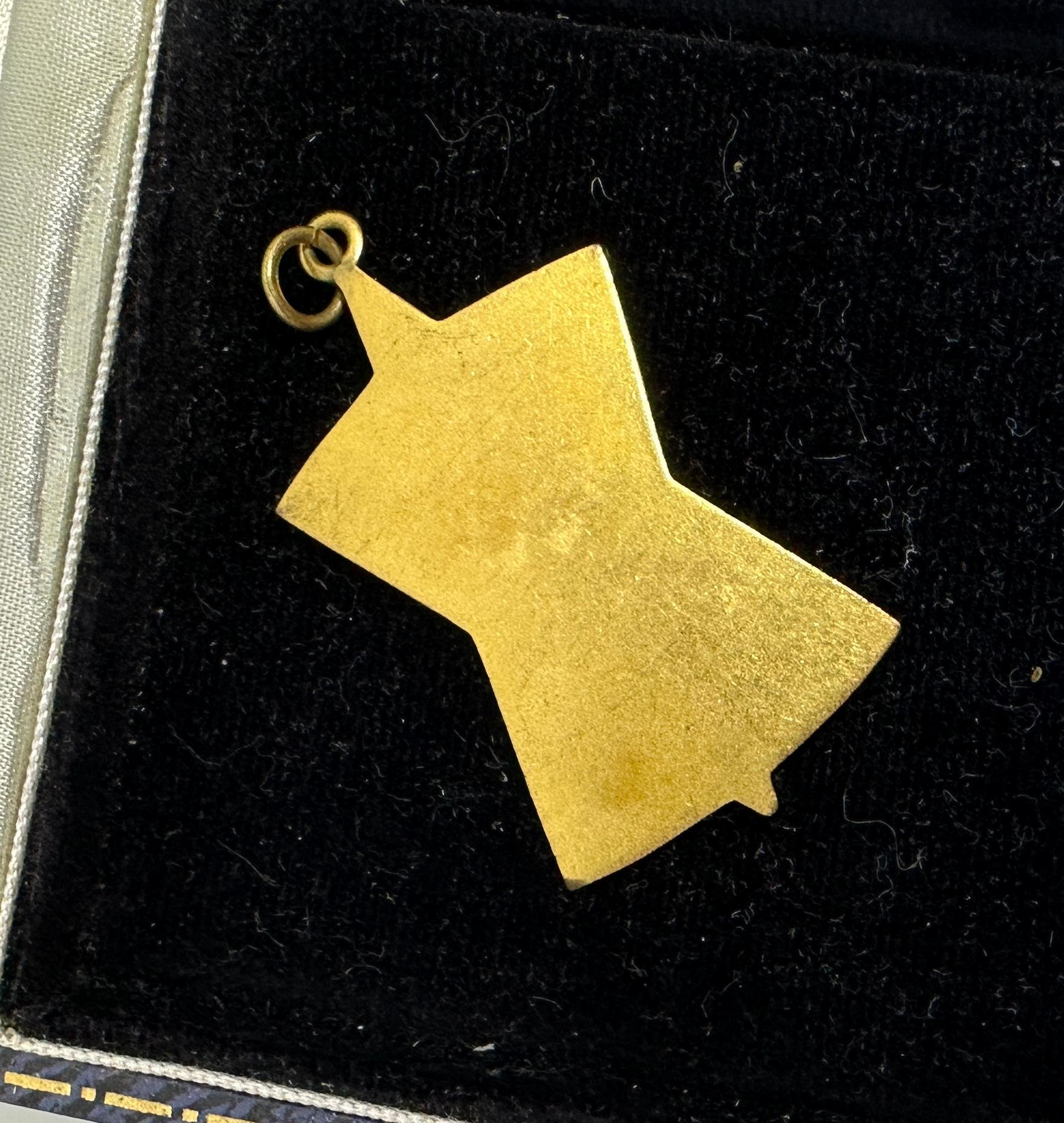 Women's or Men's Swimming Medal Art Nouveau Pendant Necklace Olympic Circa 1910 Rare Swimmer For Sale