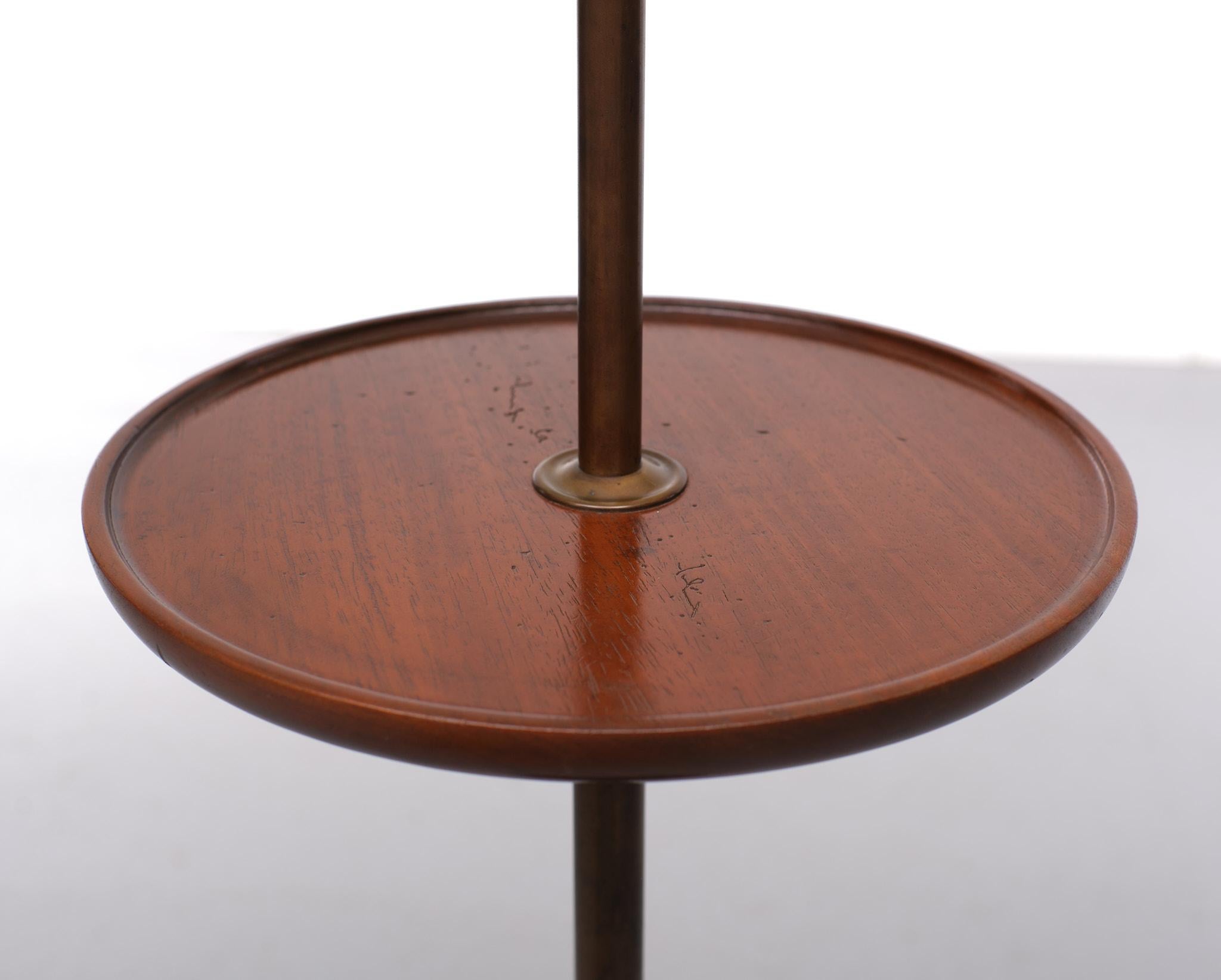 Late 20th Century Swing Arm Floor Lamp with Table, England