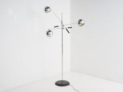 Swing-Arm Orb Floor Lamp, 1970s