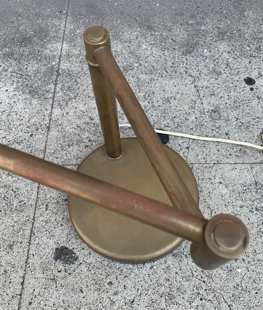 Swing Arm Table Lamp in Brass By Walter Von Nessen 1
