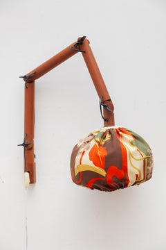 Swing Arm Teak Wall Lamp, 1970s Designed by Uno & Östen Kristiansson for Luxus