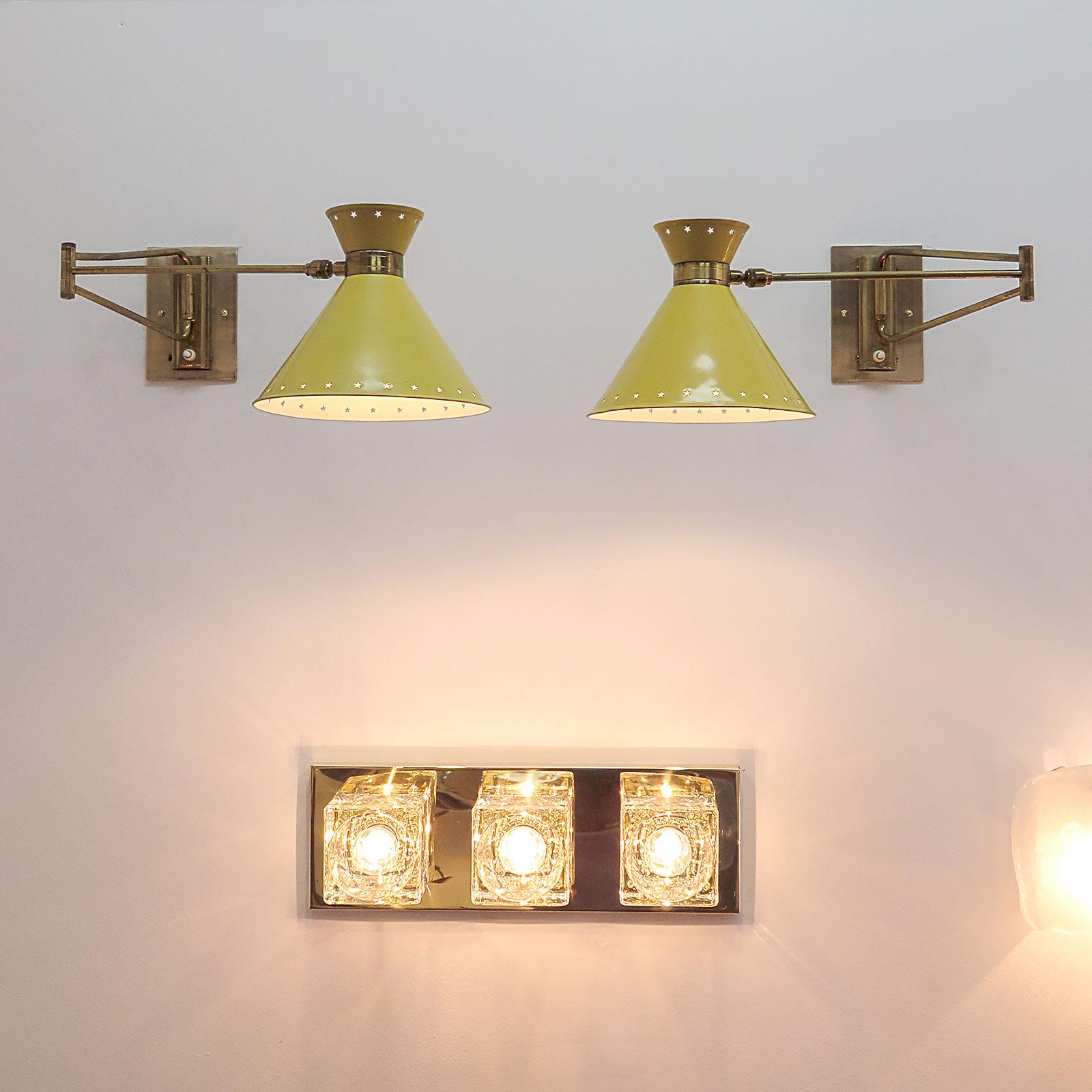 Applique à bras articulé par Rene Mathieu pour Lights, 1950 2