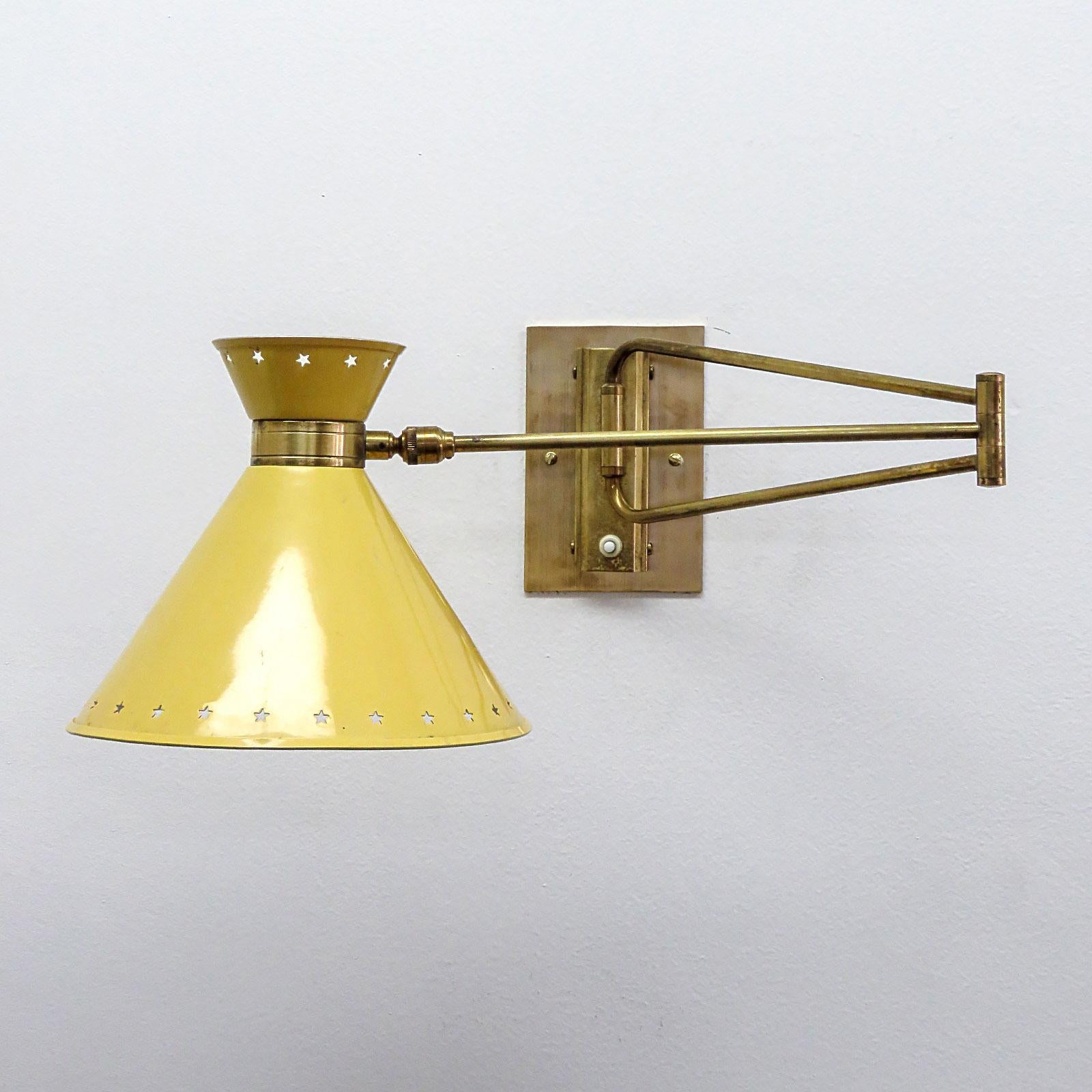 Français Applique à bras articulé par Rene Mathieu pour Lights, 1950