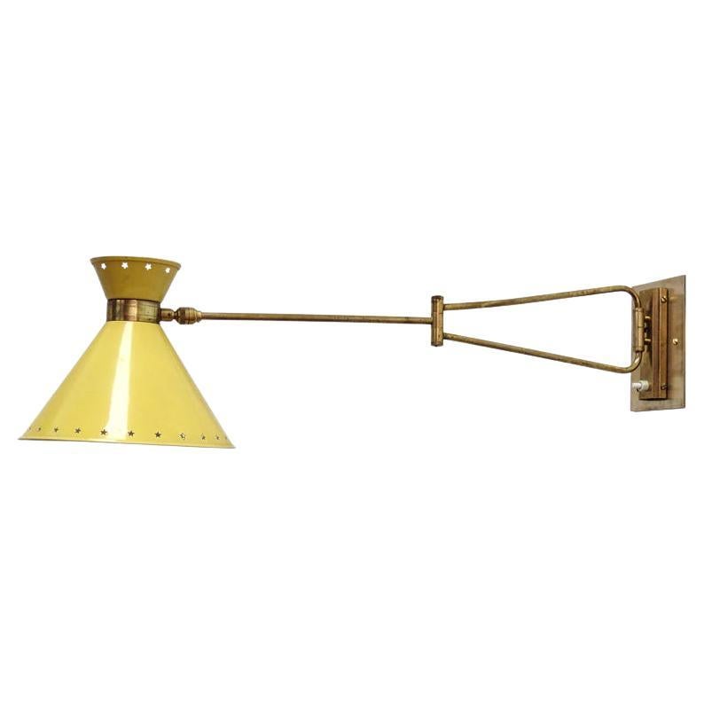 Swing Arm Wall Light by Rene Mathieu for Lunel, 1950 For Sale