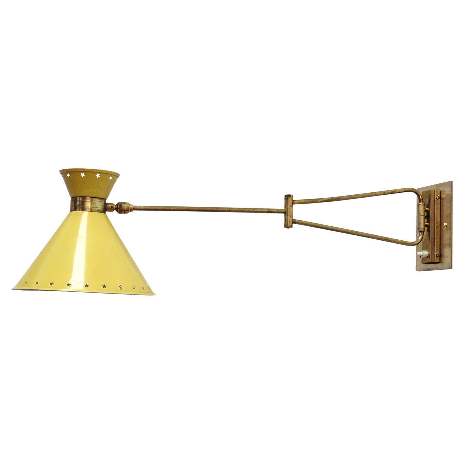 Swing Arm Wall Light by Rene Mathieu for Lunel, 1950