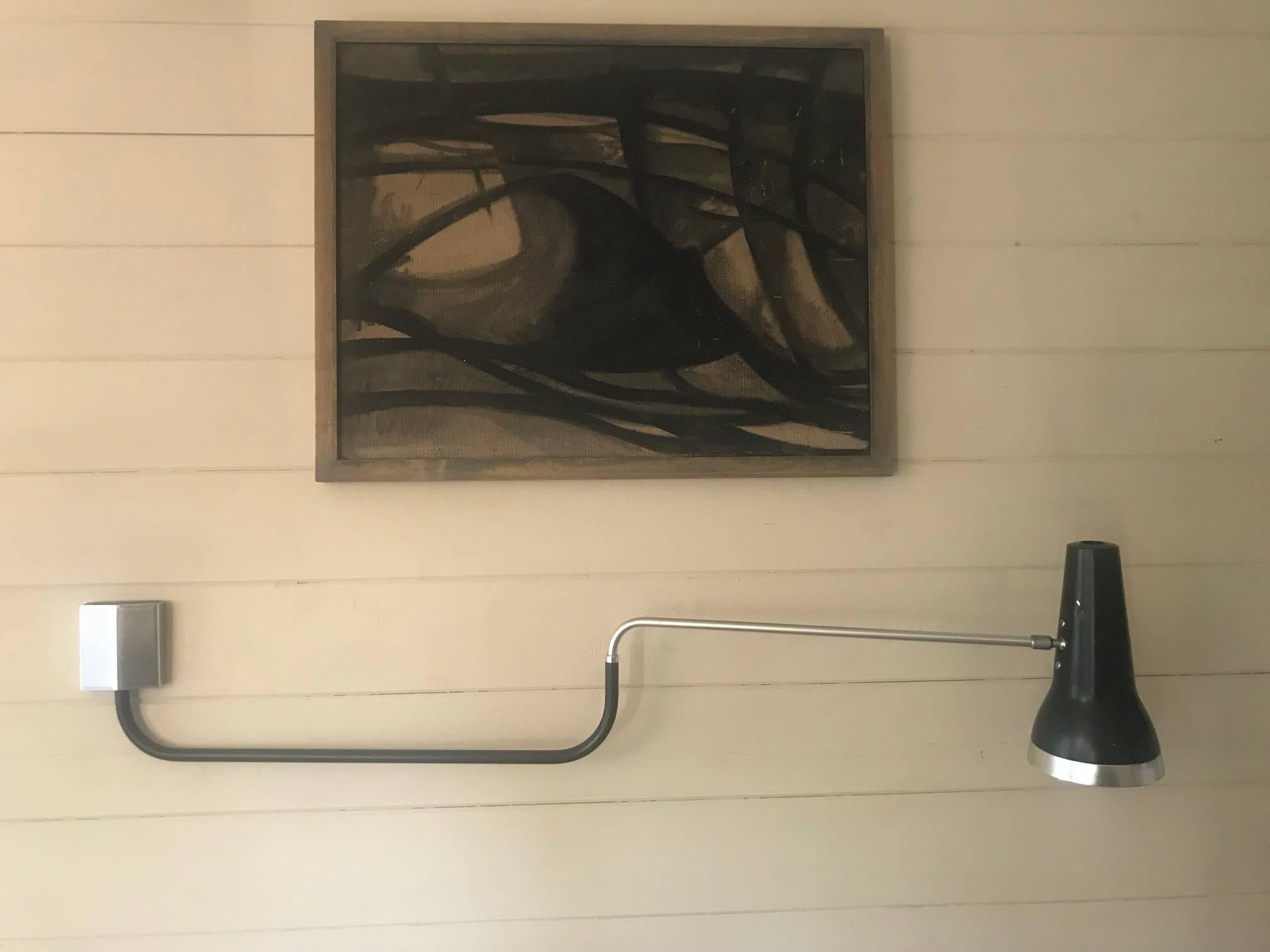 Mid-Century Modern Swing Arm Wall Light, English, circa 1960s For Sale