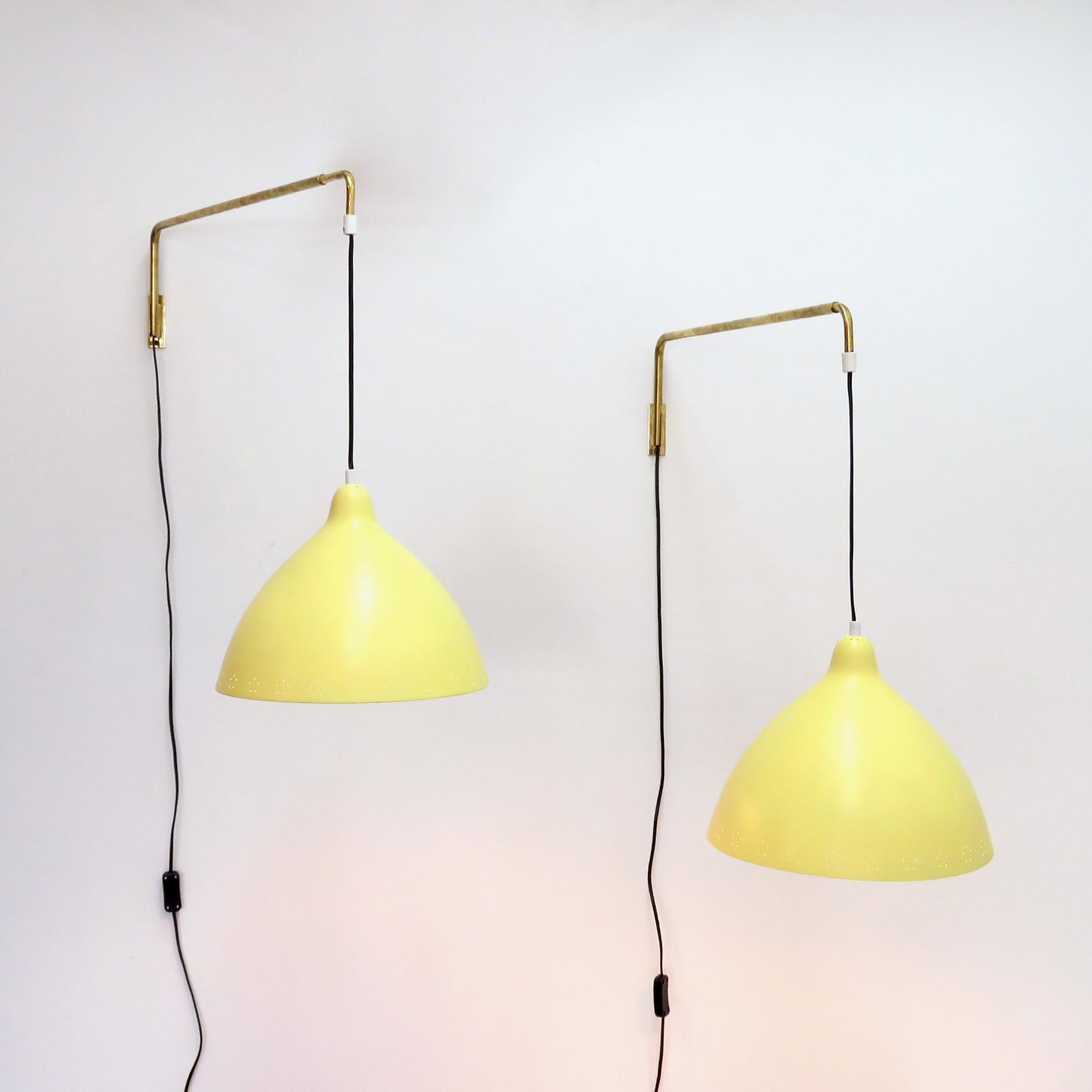 Mid-20th Century Swing Arm Wall Lights by Lisa Johansson-Pape for Orno, 1960 For Sale
