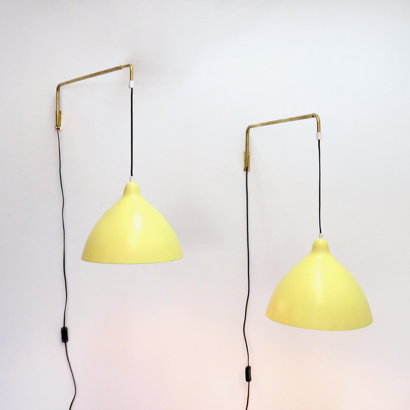 Mid-20th Century Swing Arm Wall Lights by Lisa Johansson-Pape for Orno, 1960