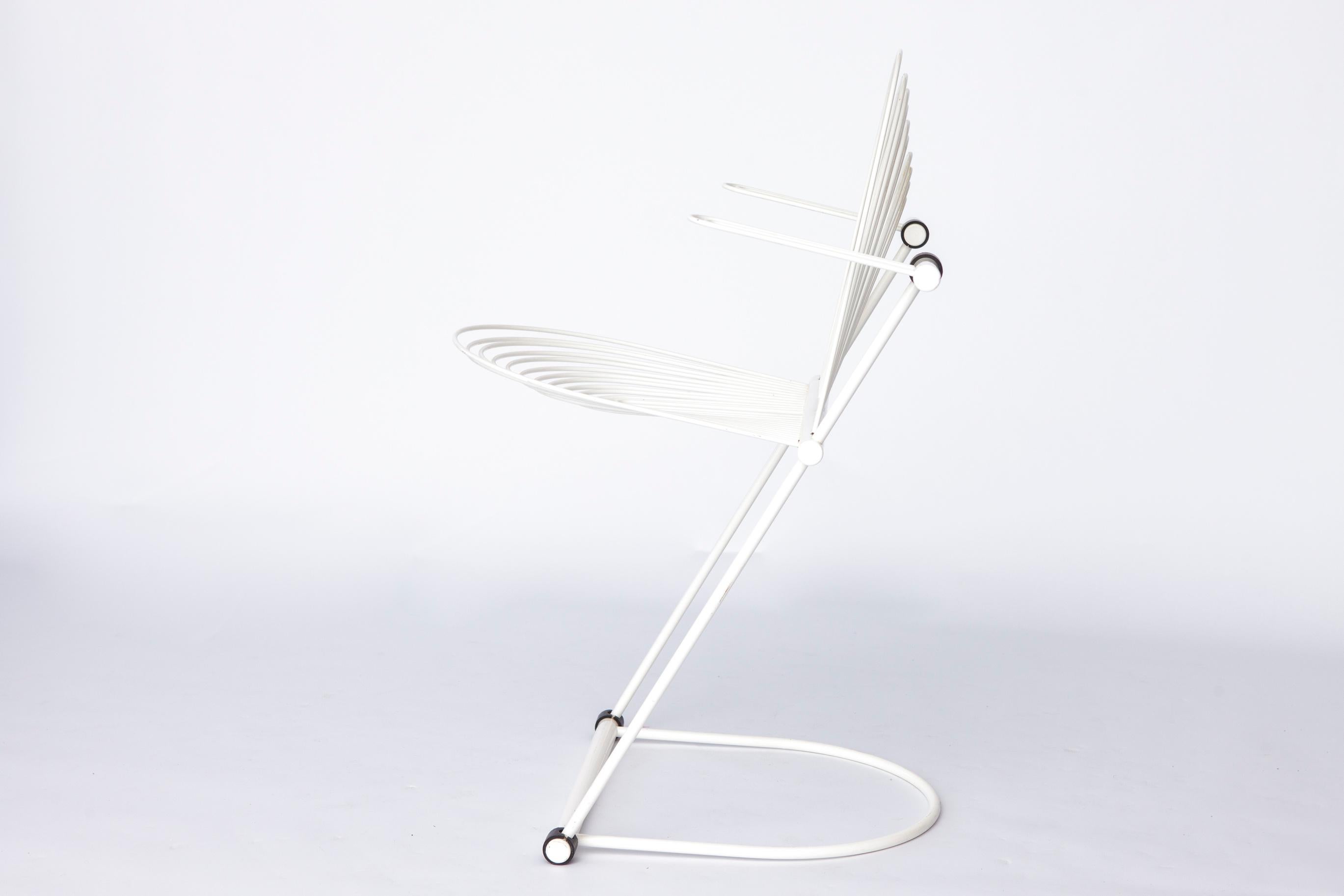 Lucidato Poltrona Swing di Jutta and Herbert Ohl per Lübke - Design tedesco anni '80, Whiting in vendita