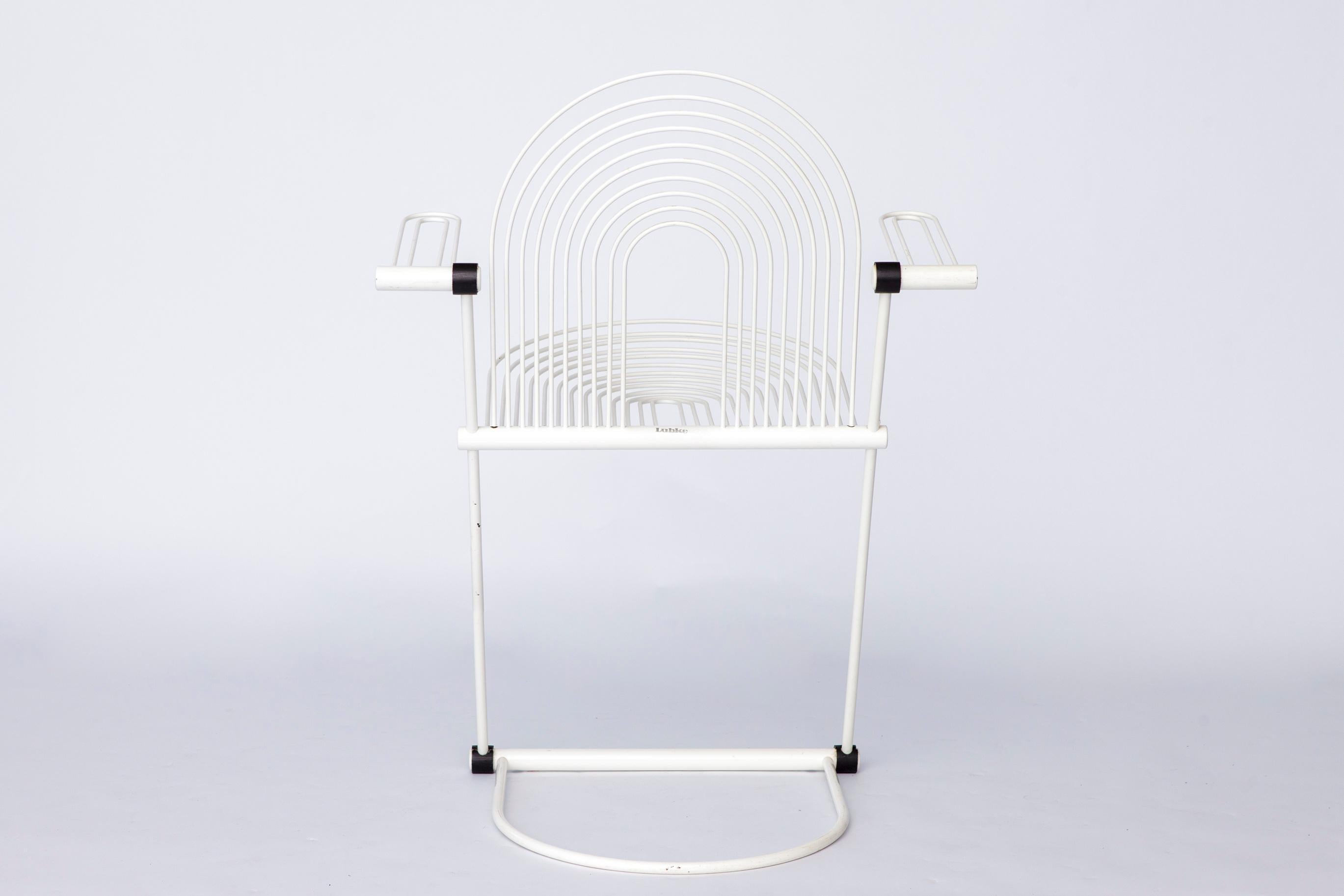 Metallo Poltrona Swing di Jutta and Herbert Ohl per Lübke - Design tedesco anni '80, Whiting in vendita