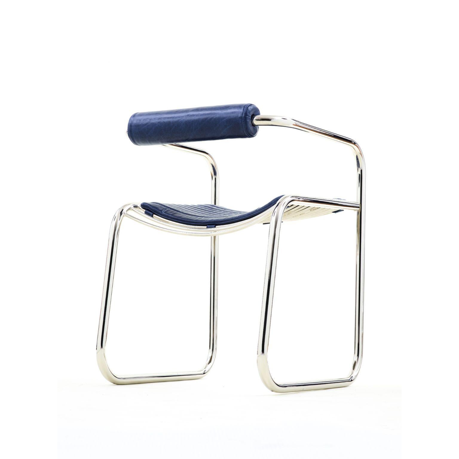 Swing Blue Chair by Rue Intérieure For Sale 3