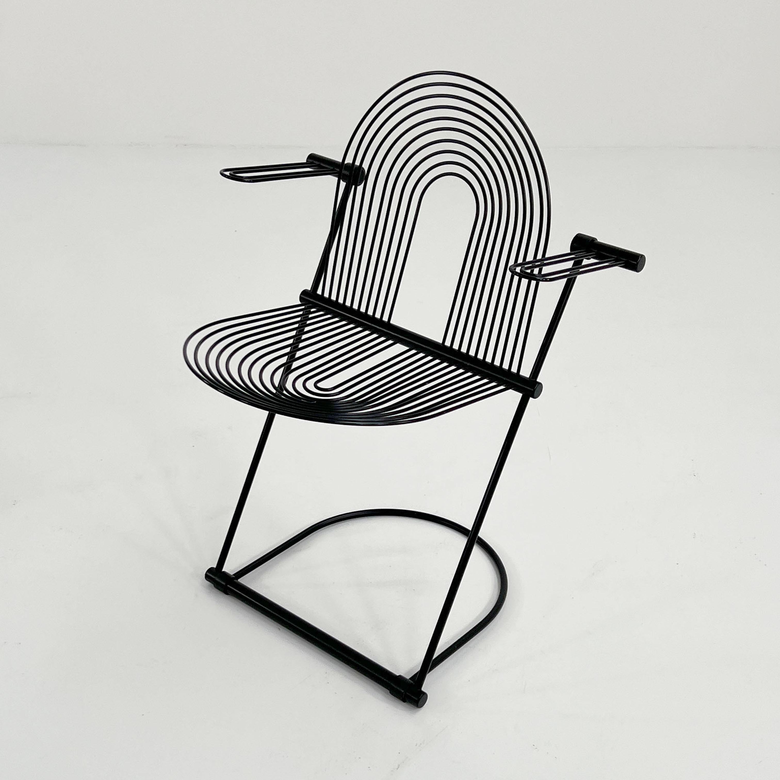 4 pieces available - Price is per piece
Designer - Jutta & Herbert Ohl
Producer - Rosenthal Lübke
Model - Swing Chair
Design Period - Eighties
Measurements - Width 55 cm x Depth 50 cm x Height 82 cm x Seat Height 50 cm x Armrest Height 66