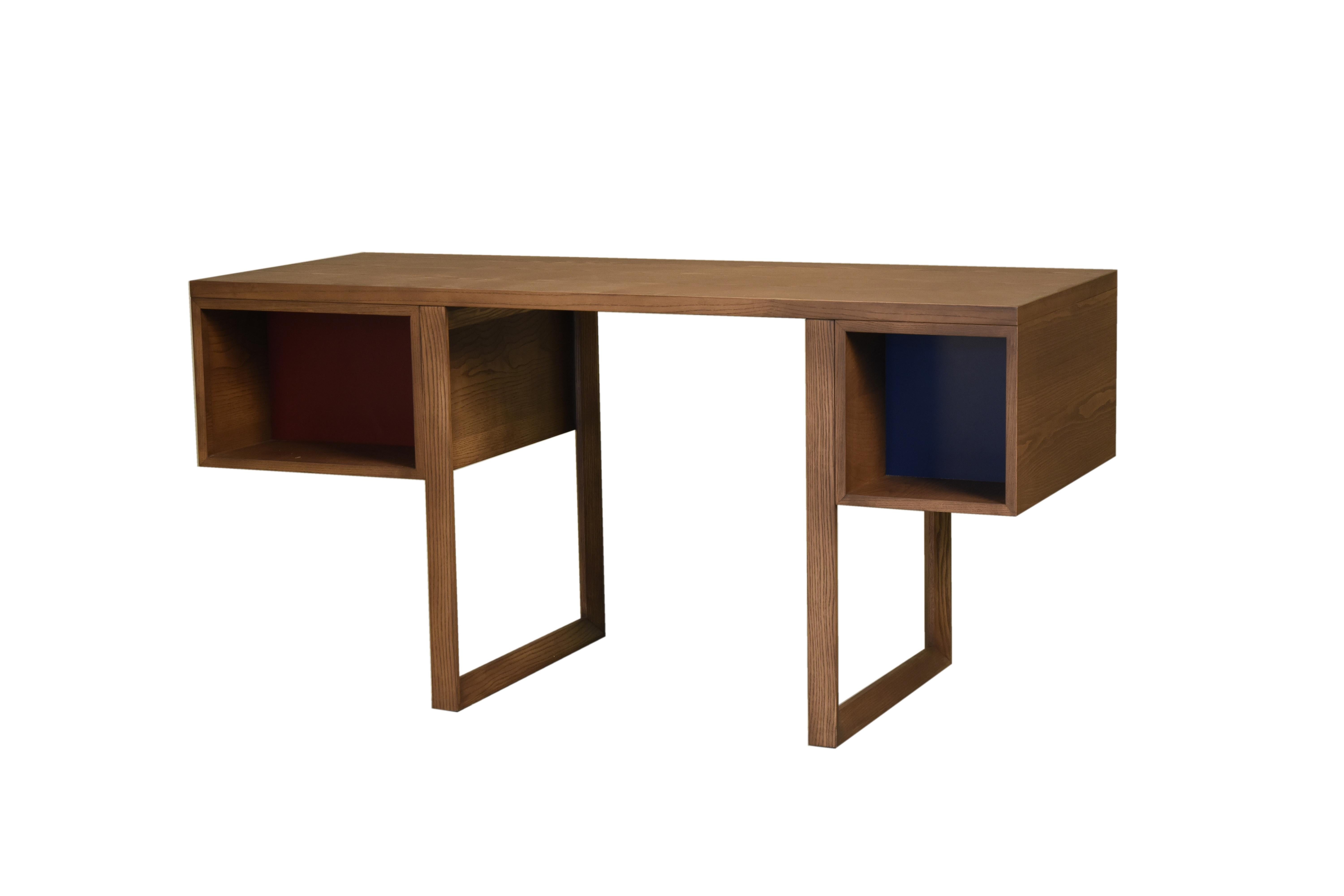 Italian Swing by Morelato, Desk Made of Ashwood, Design Libero Rutilo