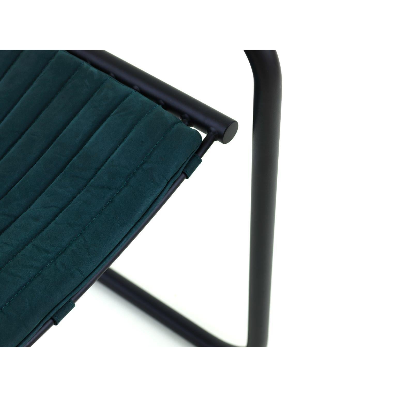 Post-Modern Swing Green Chair by Rue Intérieure For Sale