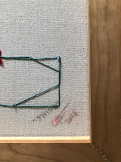 Swing, Hand Stitched Canvas, Cherrywood Frame