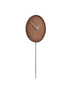 Swing Wall Clock by Nomon: Modern Wood and Chrome Design from Spain