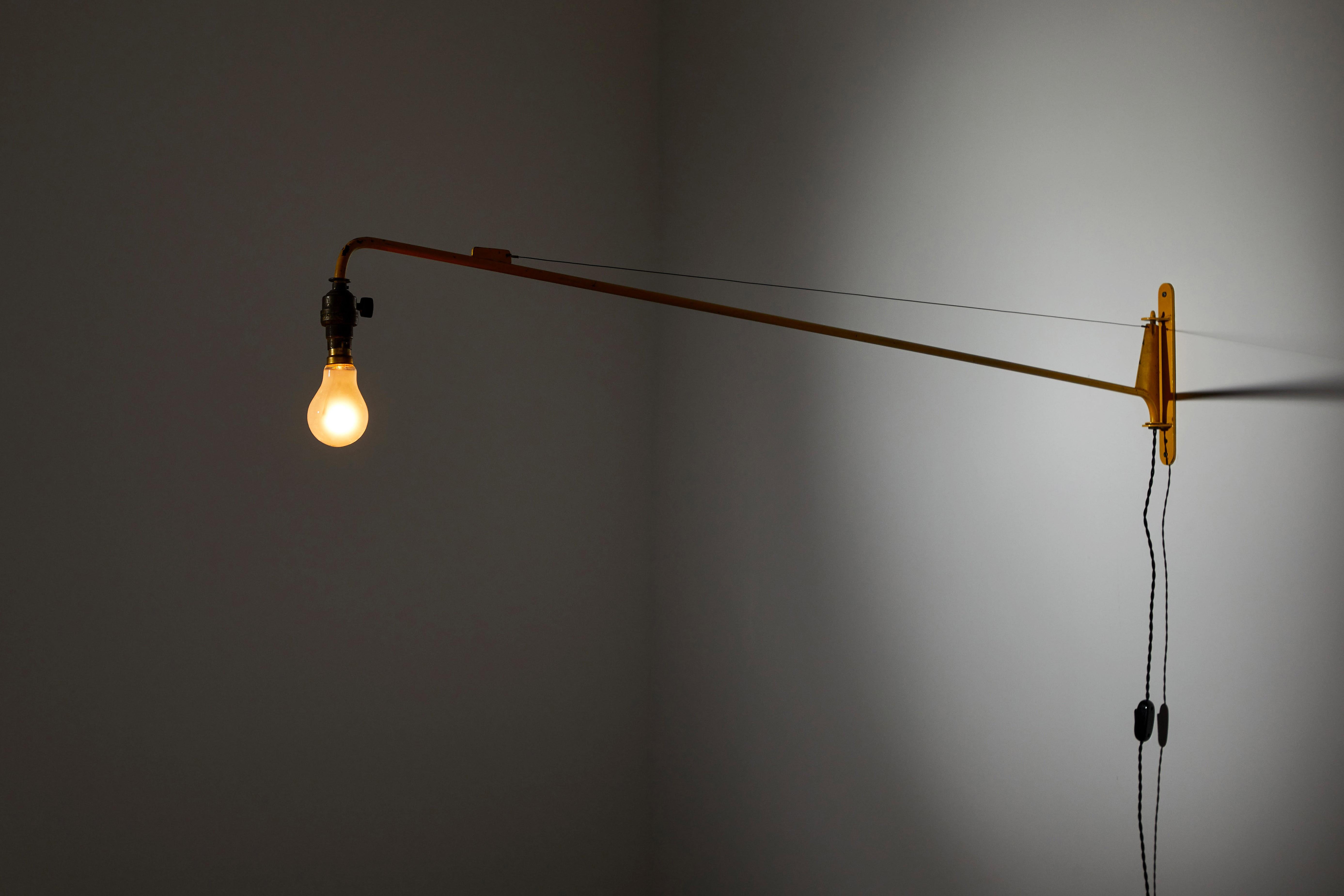French Swing Jib Wall Light by Jean Prouvé