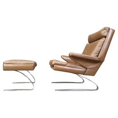 Swing Lounge Chair and Ottoman by Reinhold Adolf and Hans-Jürgen Schräpfer