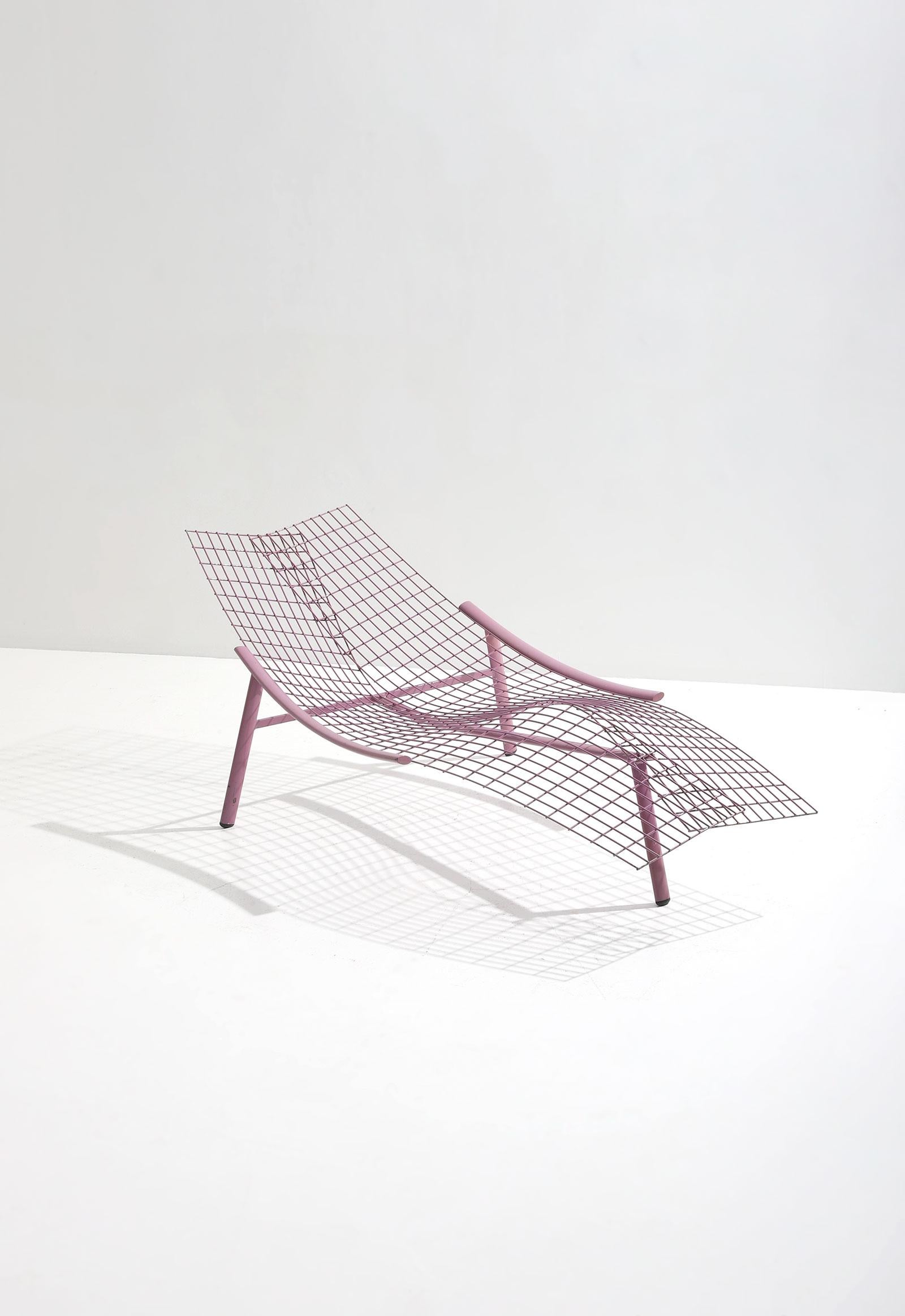 Italian Swing Lounge Chair by Giovanni Offredi for Saporiti, 1980s For Sale