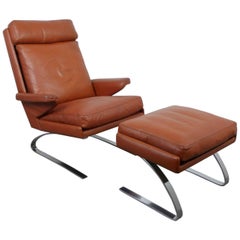 Swing Lounge Chair with Ottoman by Reinhold Adolf for Cor, Germany, 1970s