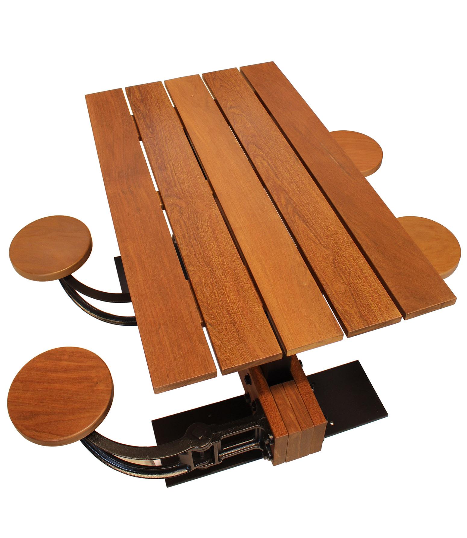 table with swing out seats