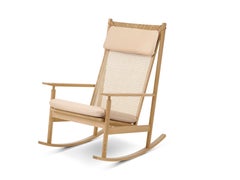 Swing Rocking Chair in Oak, by Hans Olsen from Warm Nordic Upholstery Nature Veg