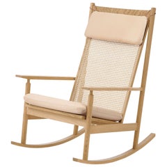Swing Rocking Chair in Oak, by Hans Olsen from Warm Nordic Upholstery Nature Veg