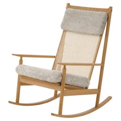 Swing Rocking Chair Sheepskin Oak Moonlight by Warm Nordic