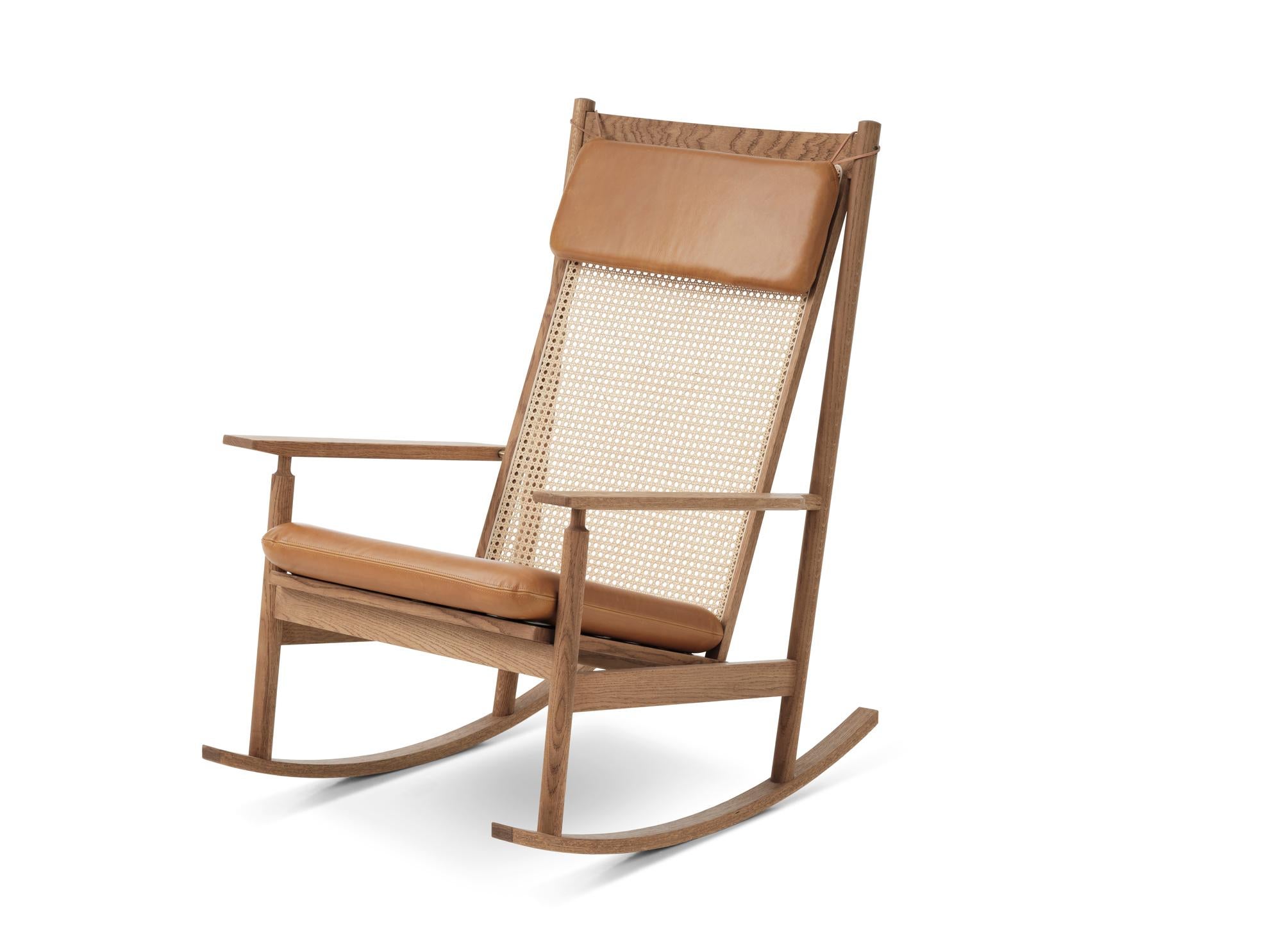 Swing Rocking chair Silk Teak Camel by Warm Nordic
Dimensions: D91 x W68 x H 103 cm
Material: Wood, Foam, Rubber springs, French cane, Textile or leather upholstery, Teak
Weight: 16.5 kg
Also available in different colors, materials and