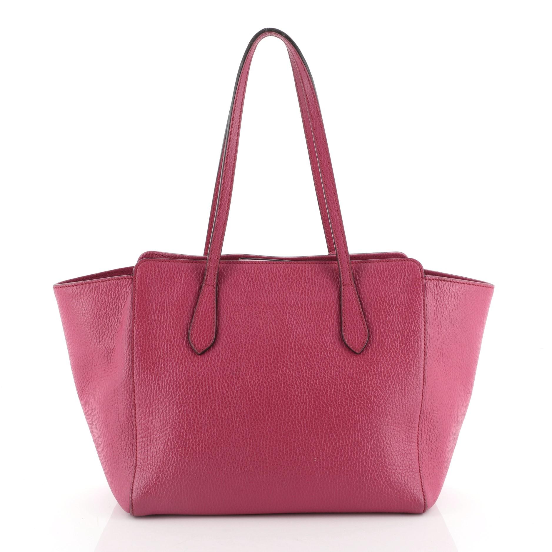 Pink Swing Tote Leather Small