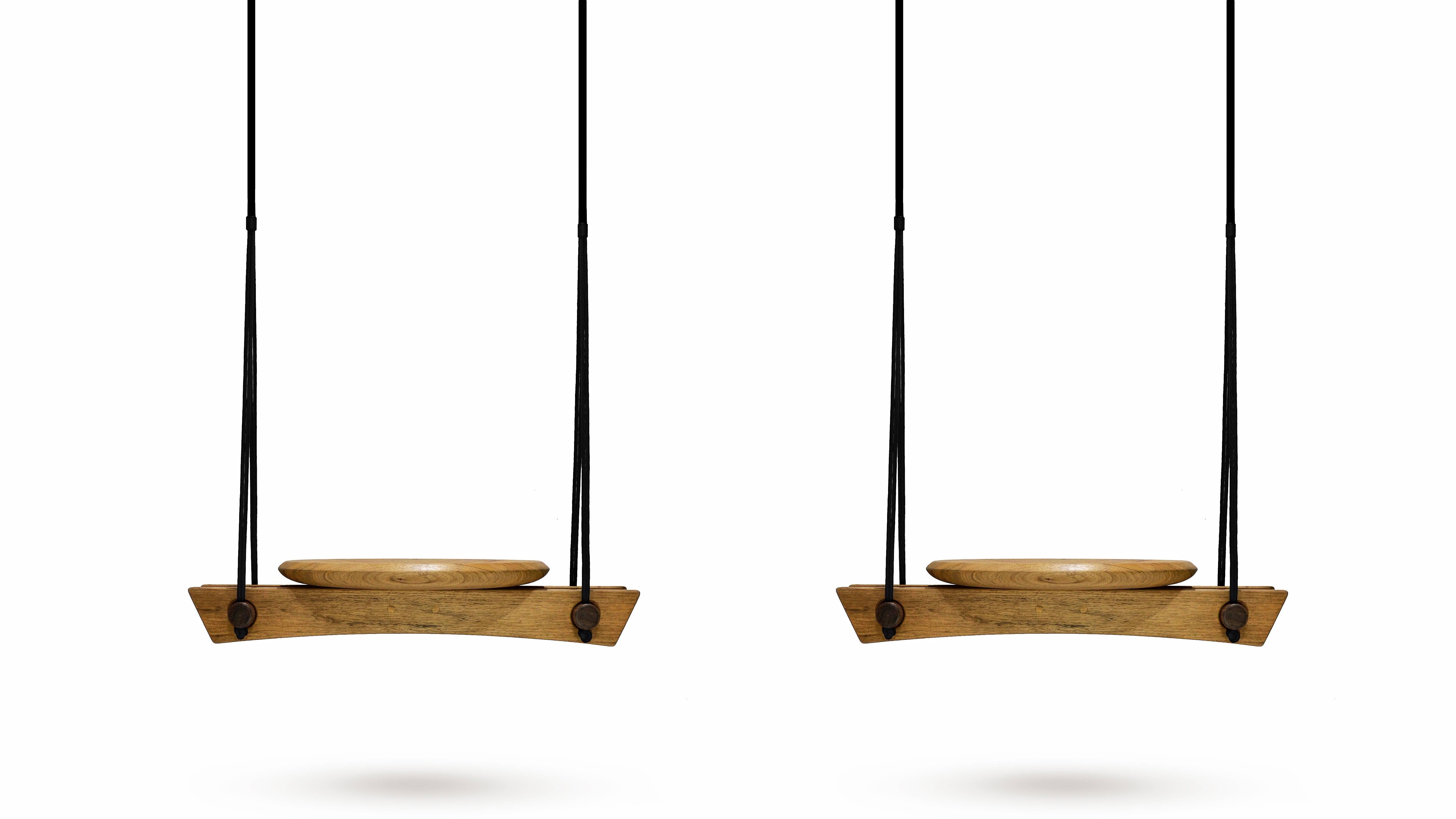Hand-Crafted Swing 'Viga' in Tropical Brazilian Hardwood, Contemporary Brazilian Design For Sale