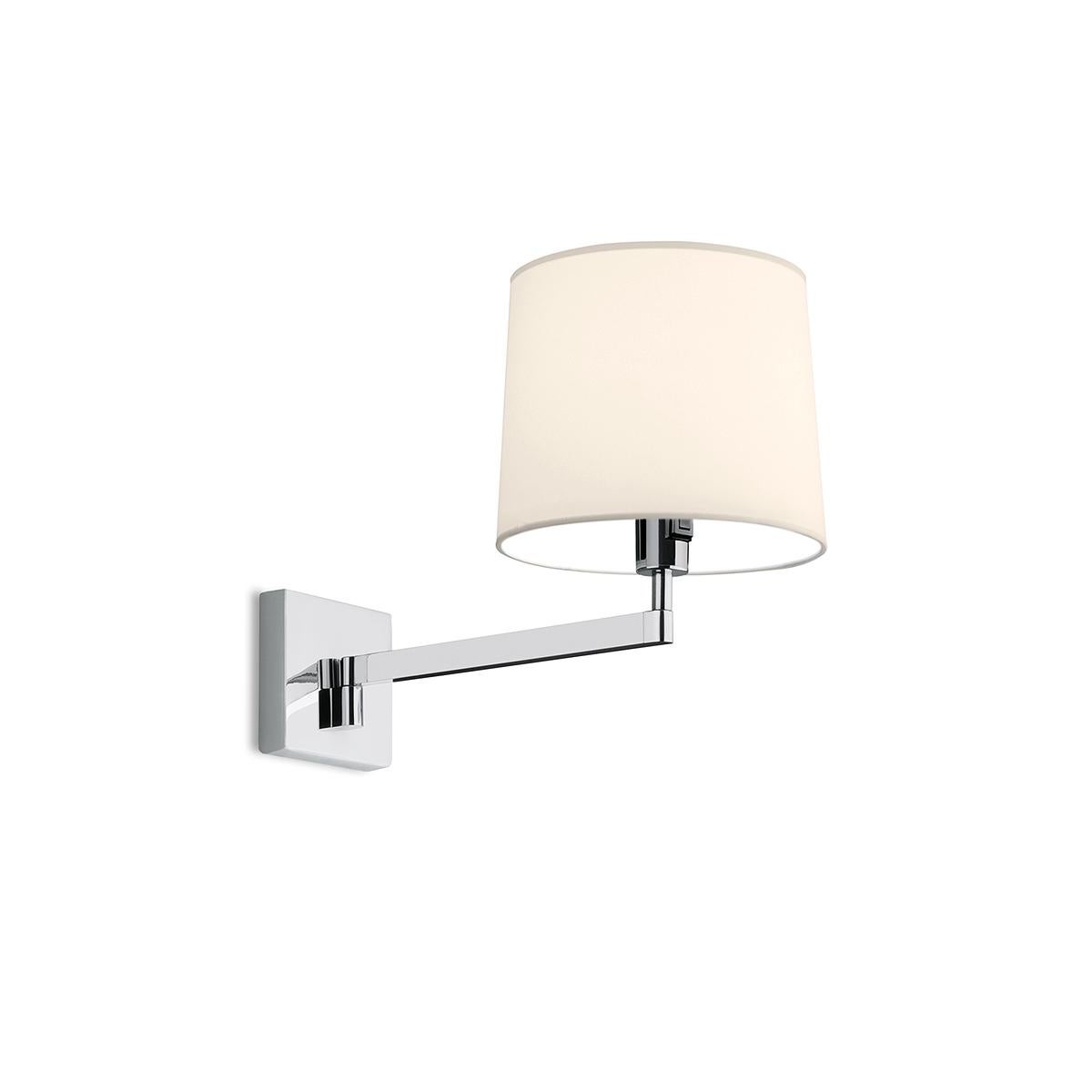 The swing wall sconce collection was updated to feature a new, clean look, as well as 2 new finishes. Each member of this family possesses a jointed arm allowing for a wide 180° range of motion for directional ambient illumination. Reference 0514