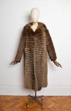 Swinging 1960’s PIERRE CARDIN Bohemian Shaggy Racoon Long Real Fur Coat