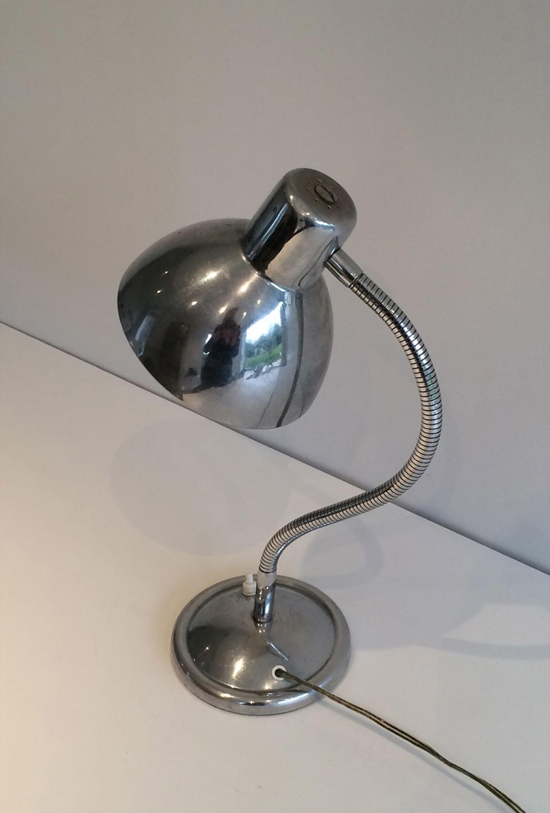 Mid-Century Modern Swinging Chrome Lamp, Circa 1960 For Sale