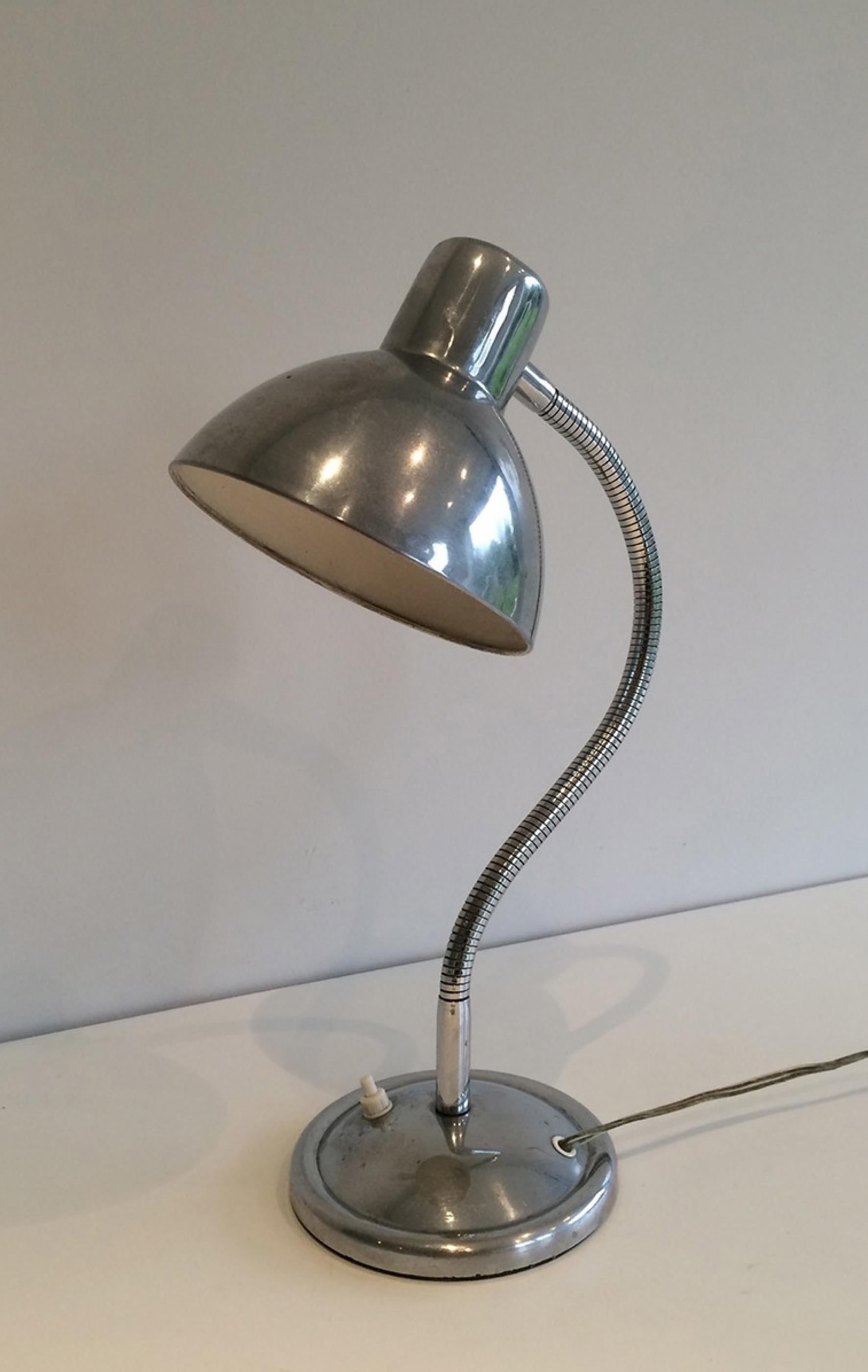 French Swinging Chrome Lamp, Circa 1960 For Sale
