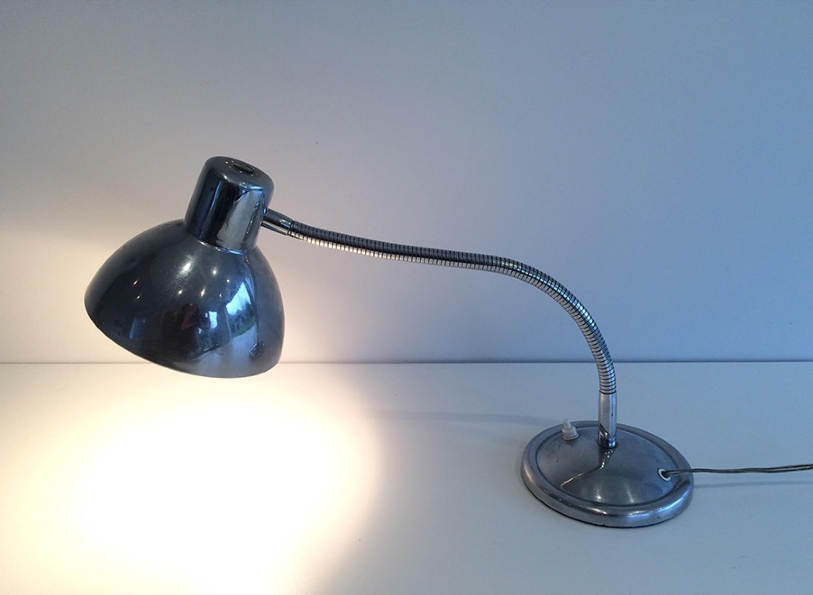 Mid-20th Century Swinging Chrome Lamp, Circa 1960 For Sale