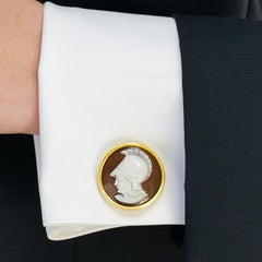 Swinging Sixties Oversized Gold Cufflinks