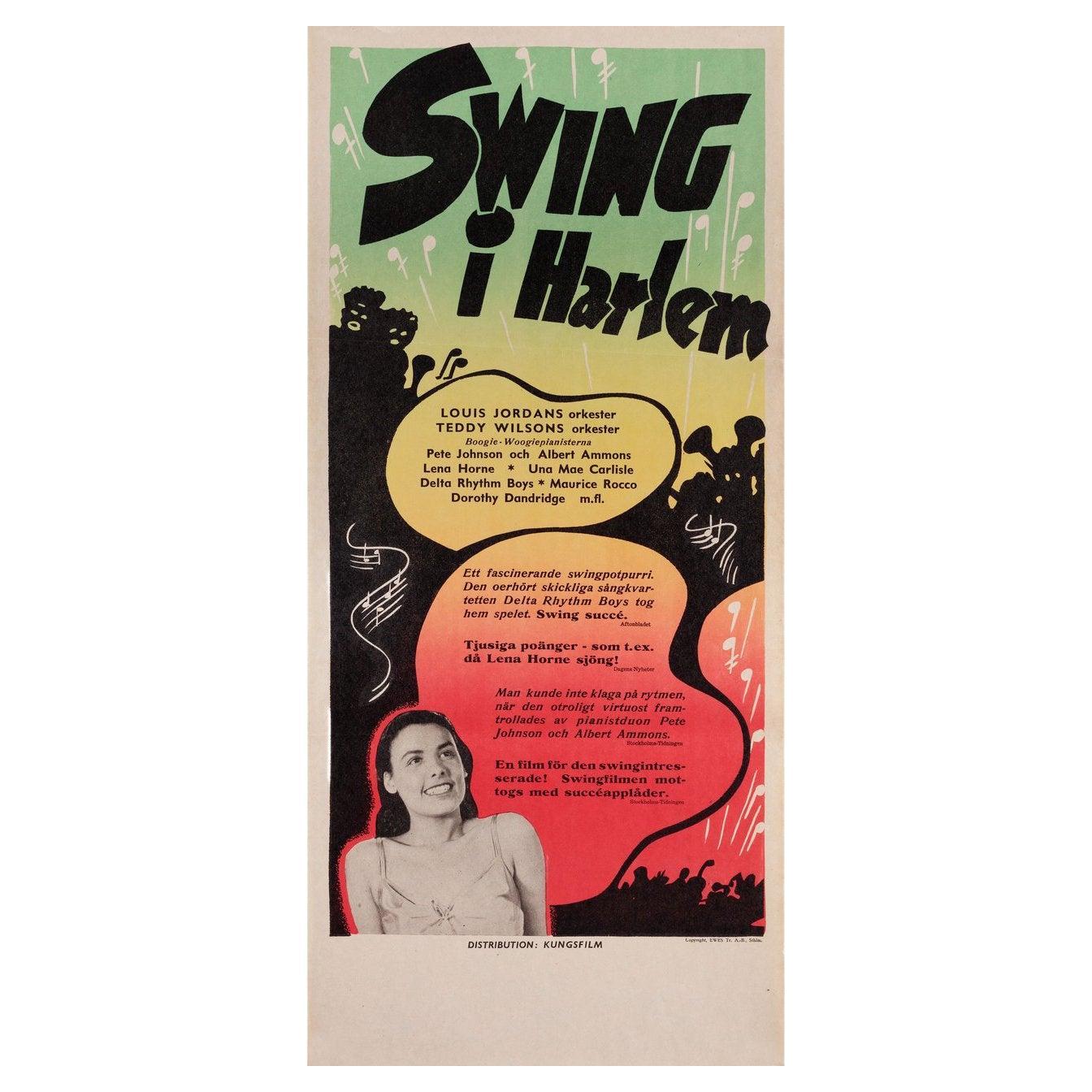 Swingtime Jamboree 1946 Swedish Stolpe Film Poster