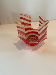 Swirl Art Glass Bowl by James Hayes