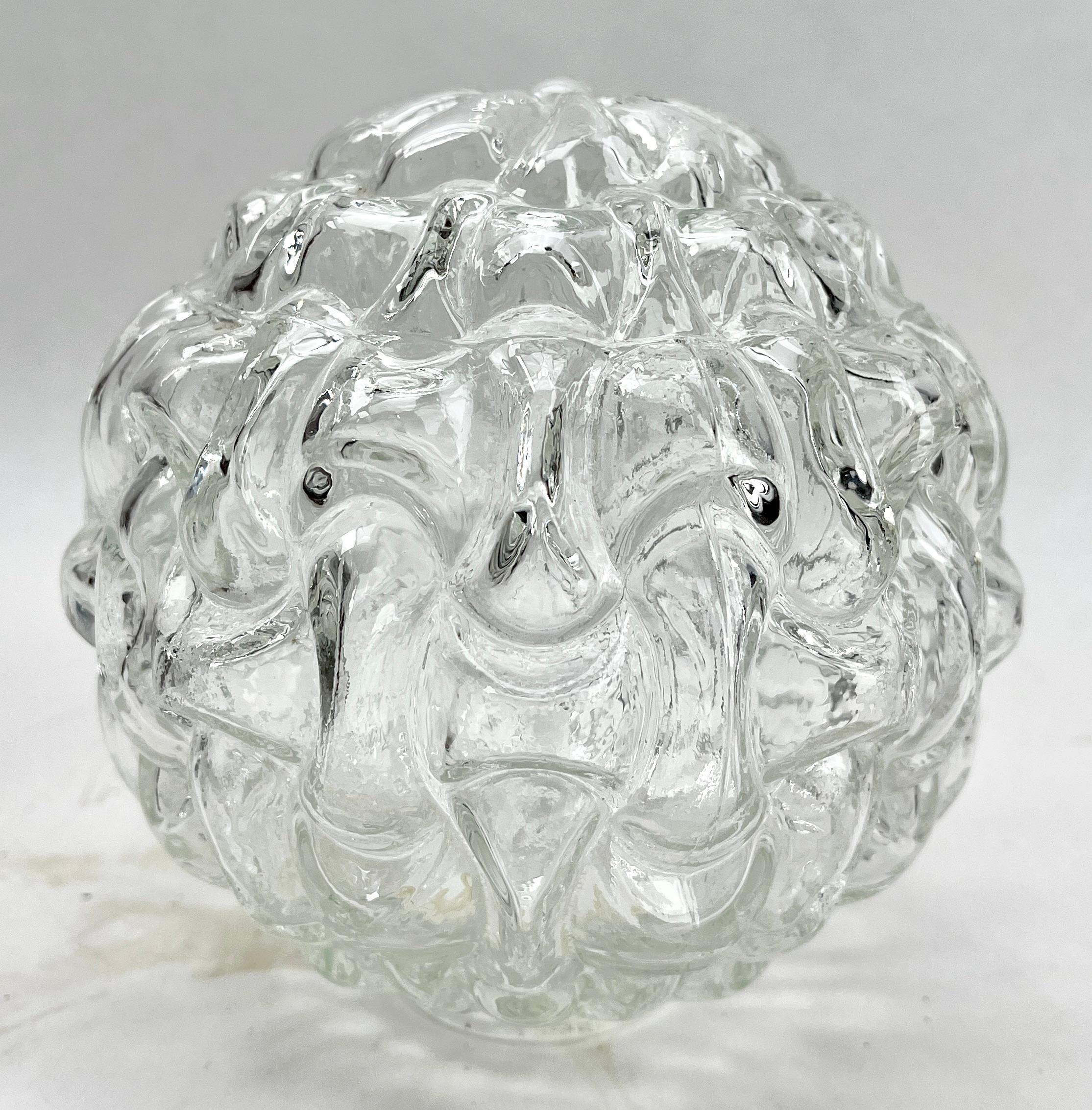  Swirl Ball Pendant Stem Lamp with 4 Globular Lights Massive Belgium 1960s For Sale 7