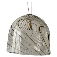 Lámpara colgante de cristal de Murano Swirl Design, años 70, Italia