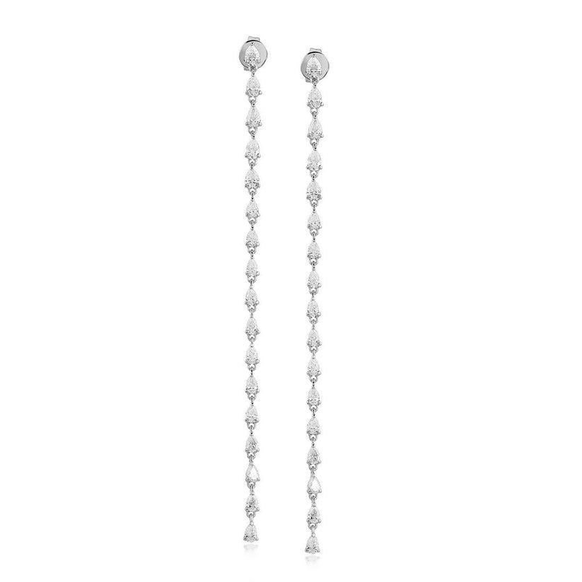 Swirl Diamond 14K Yellow Gold Drop Earrings im Zustand „Neu“ im Angebot in Los Angeles, CA
