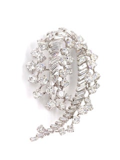 Swirl Diamond Spray Pendant or Brooch