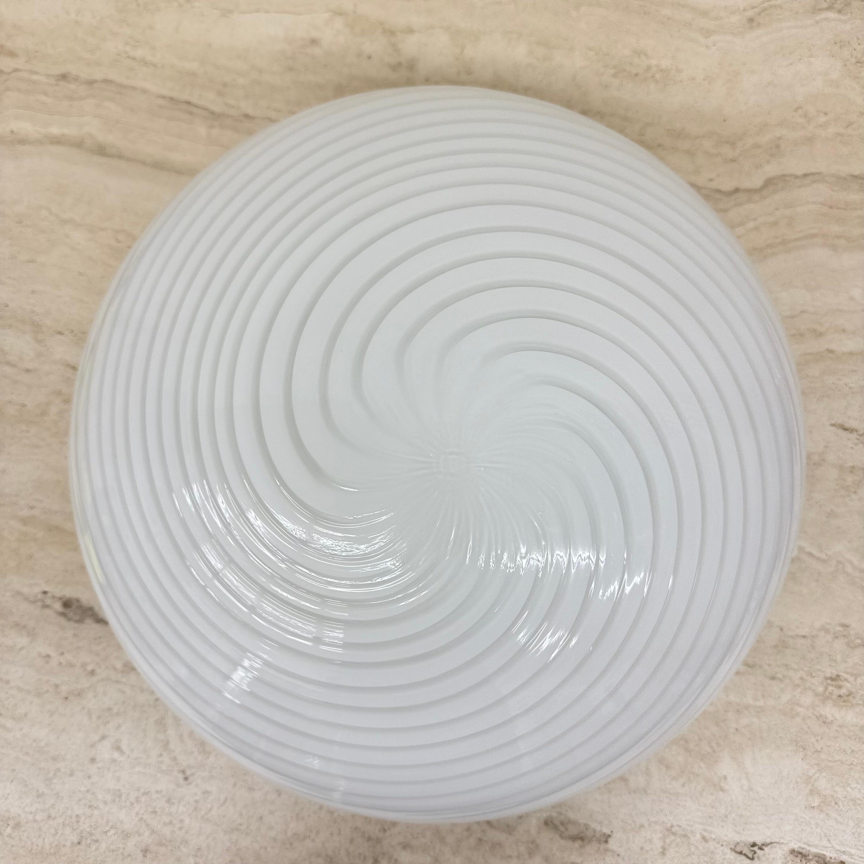 Swirl flush mount ceiling lamp , 1970s Italy For Sale 10