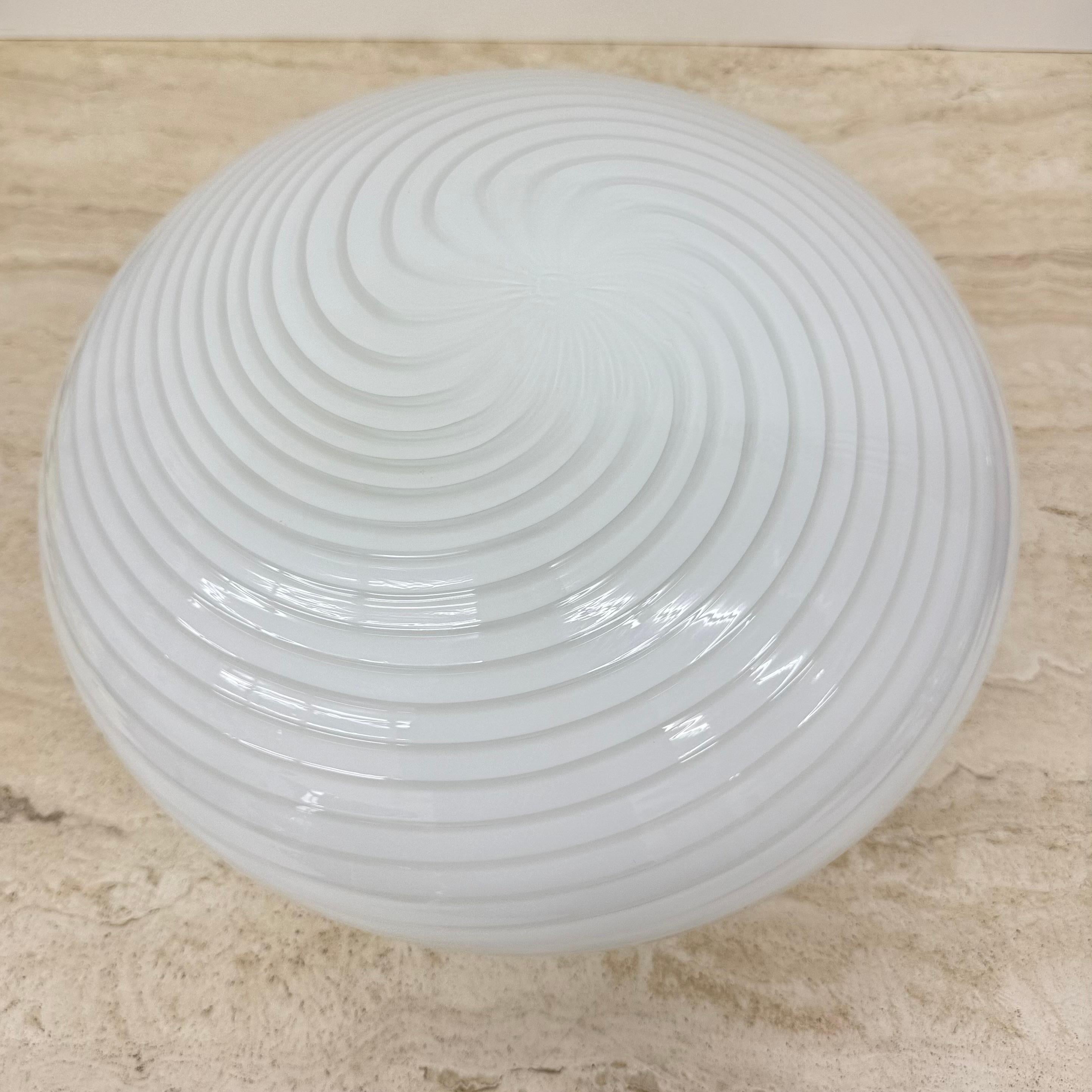 Swirl flush mount ceiling lamp , 1970s Italy For Sale 11