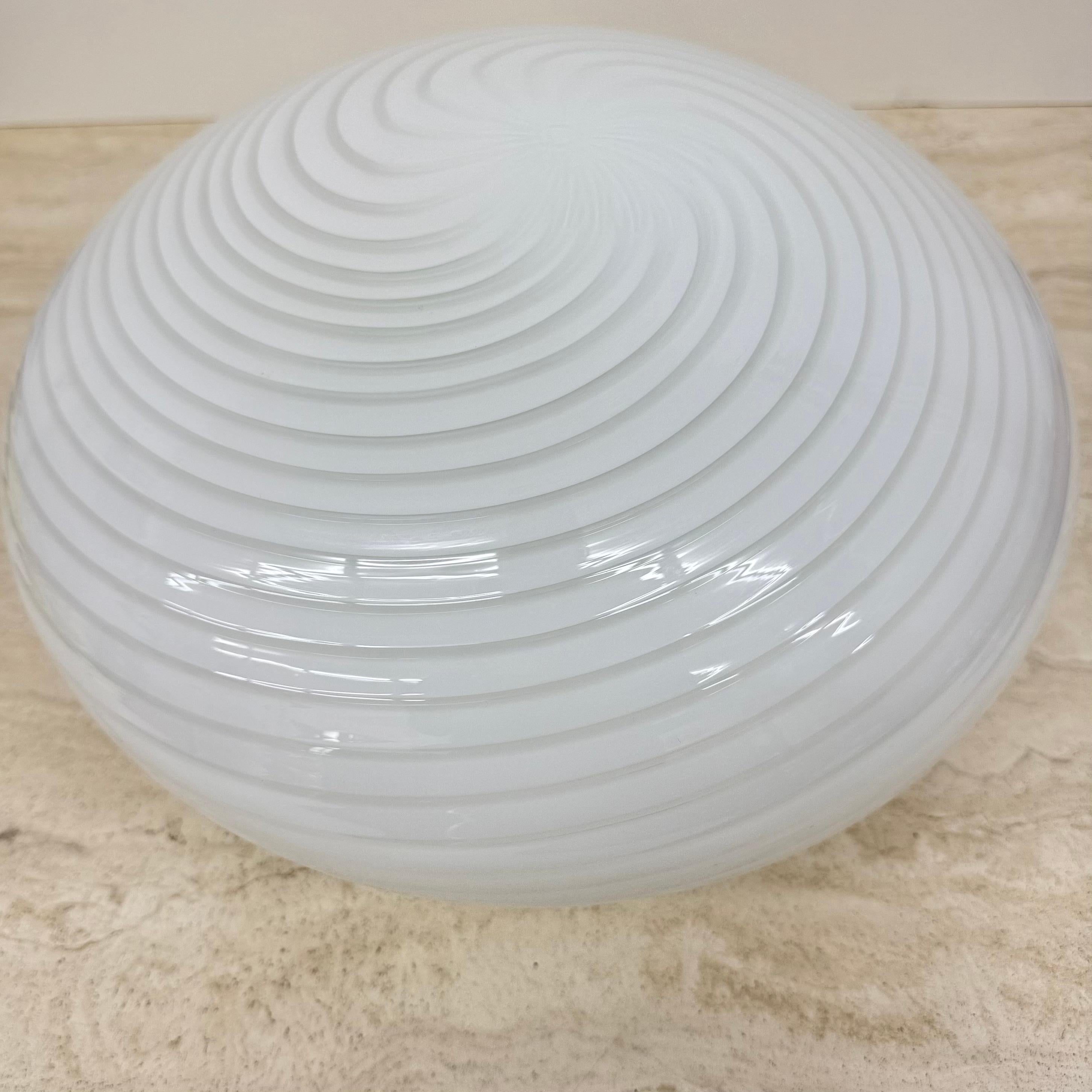 Swirl flush mount ceiling lamp , 1970s Italy For Sale 12