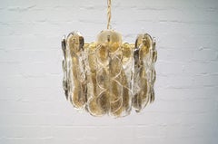 Swirl Glass Ceiling Lamp from Kalmar, Austria, 1960s