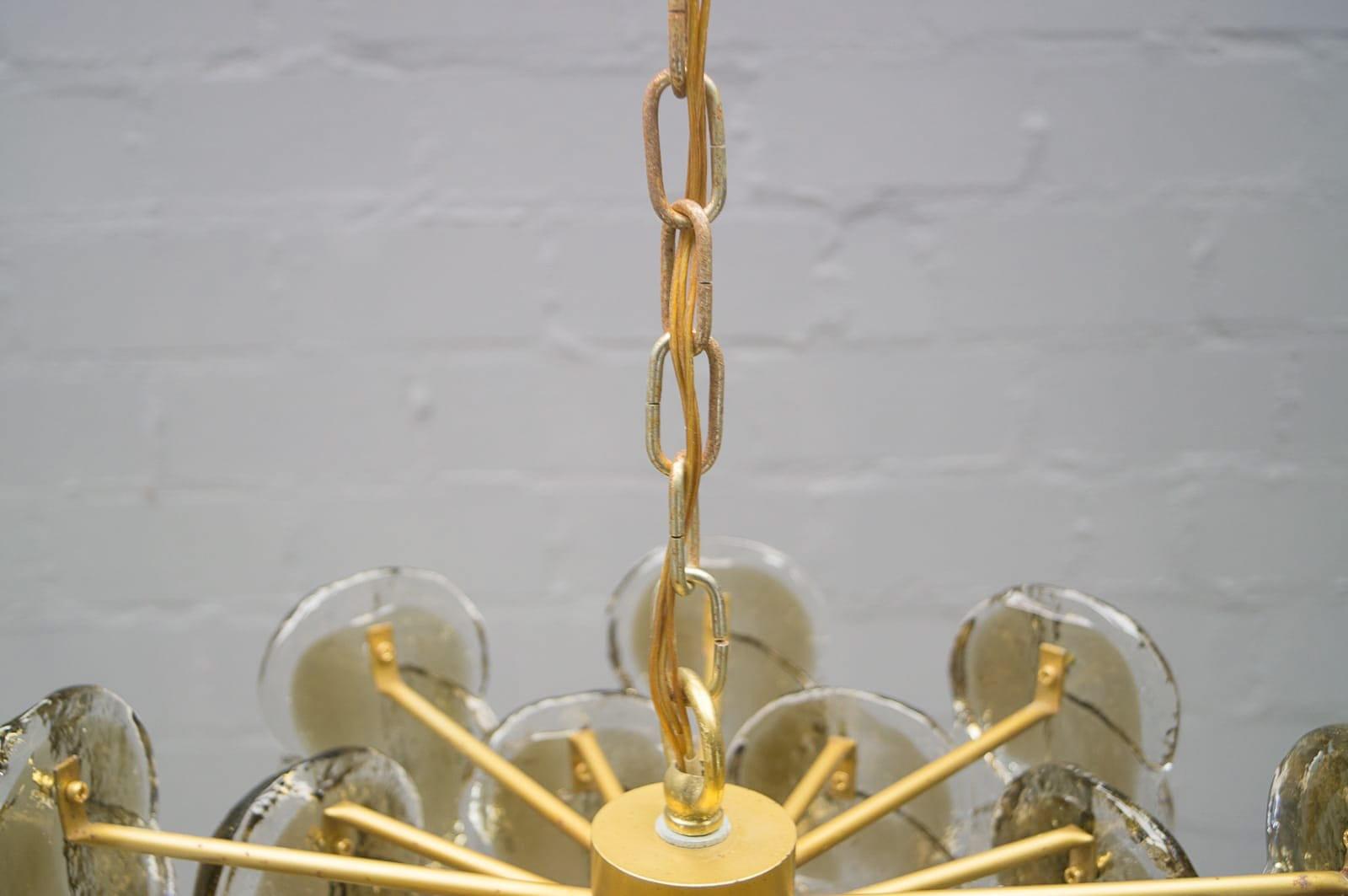 Swirl Glass Ceiling Lamp from Kalmar, Austria, 1960s 4