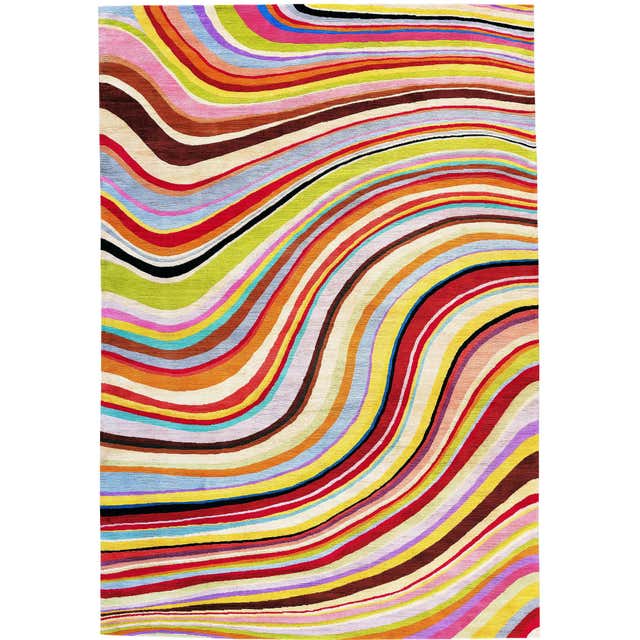 Murano Swirl Round White Rug For Sale at 1stDibs | murano rug